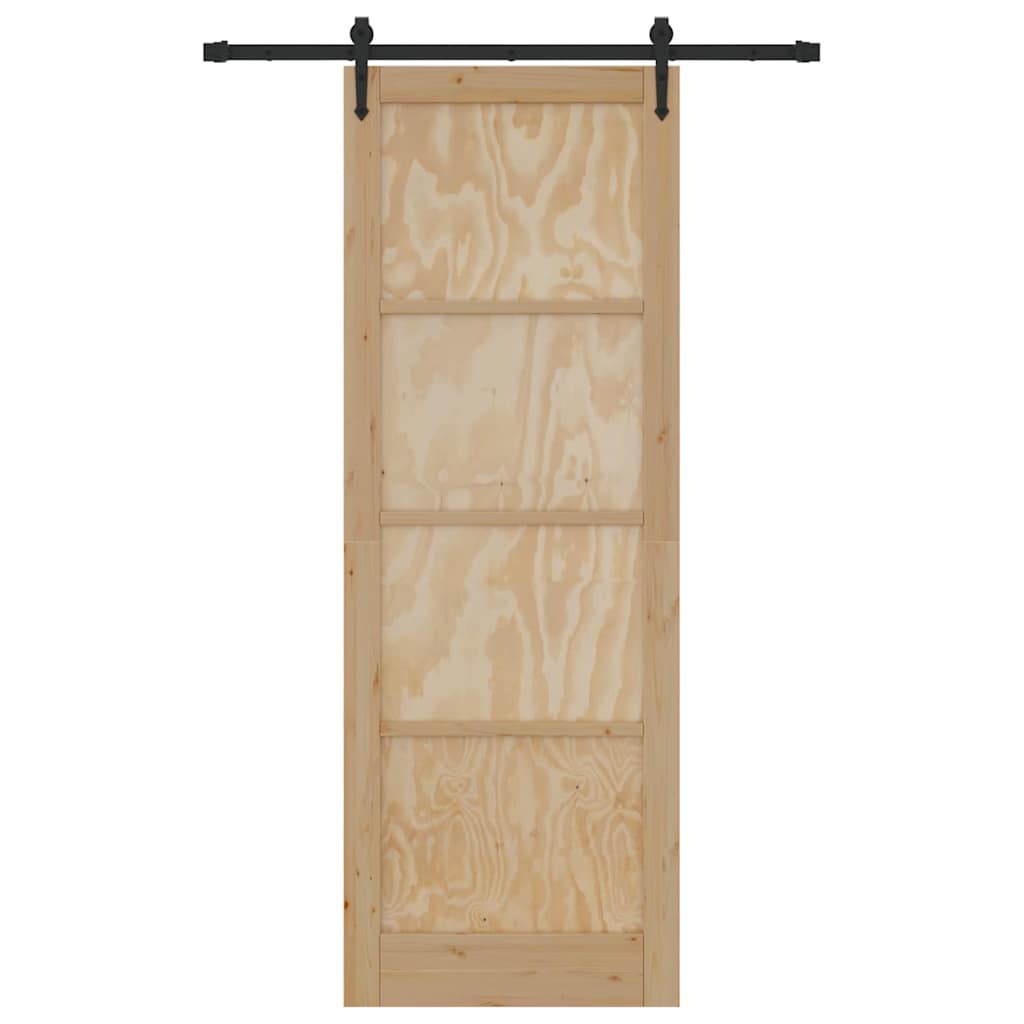 Ușă glisantă Manual ORKDAL Maro 83 x 232 cm Lemn masiv de pin