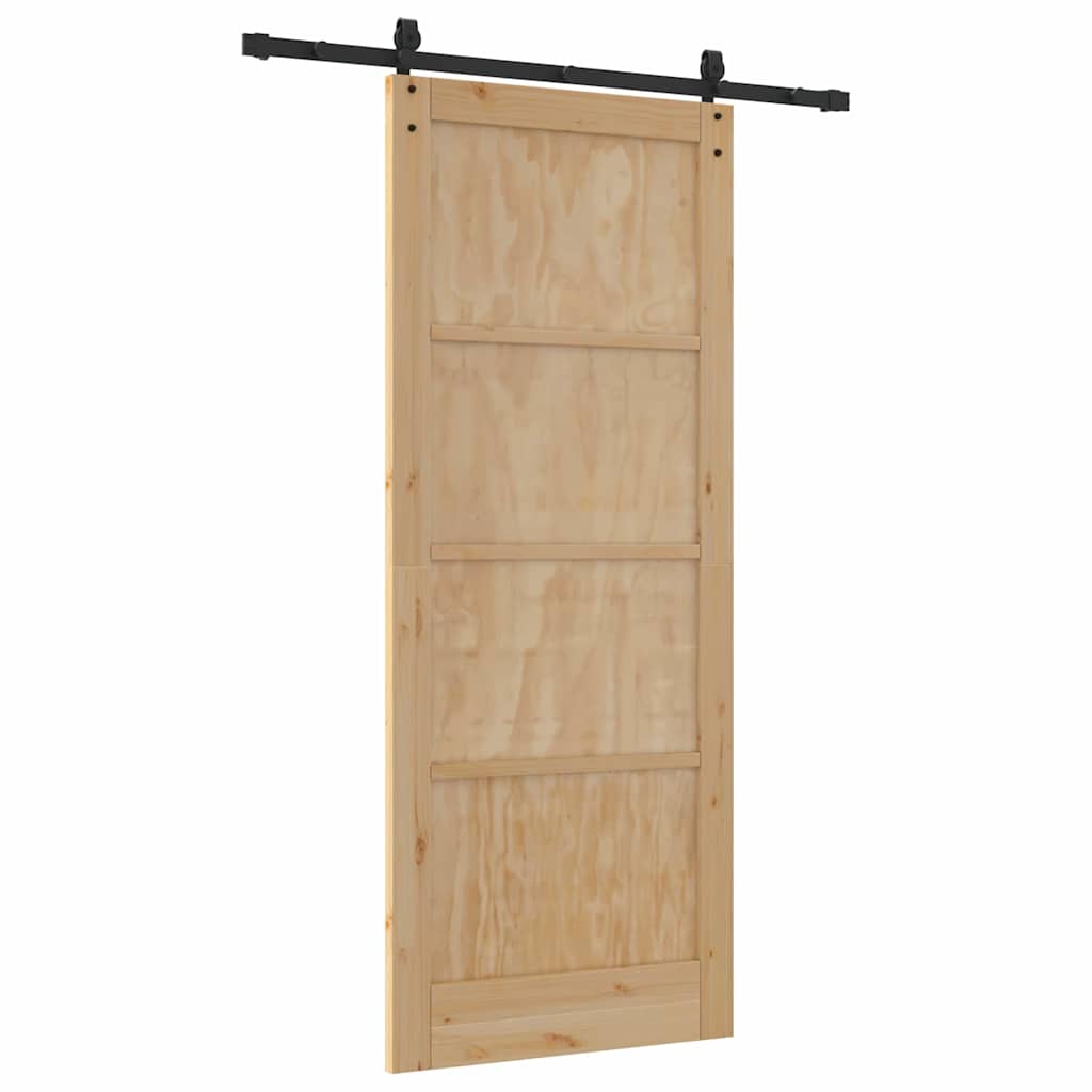 Ușă glisantă Manual ORKDAL Maro 86 x 211 cm Lemn masiv de pin