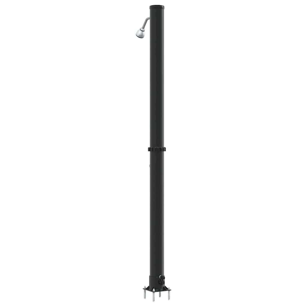 Duș Solar Extern Negru 217 cm PVC și Aluminiu