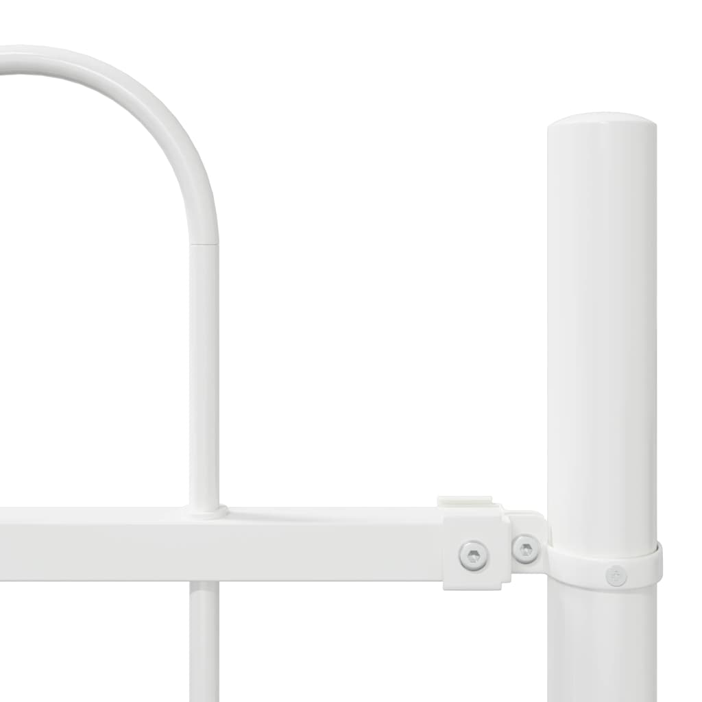 Gard de Grădină 5 pcs Alb 8,5 x 0,6 m Oțel acoperit cu pulbere