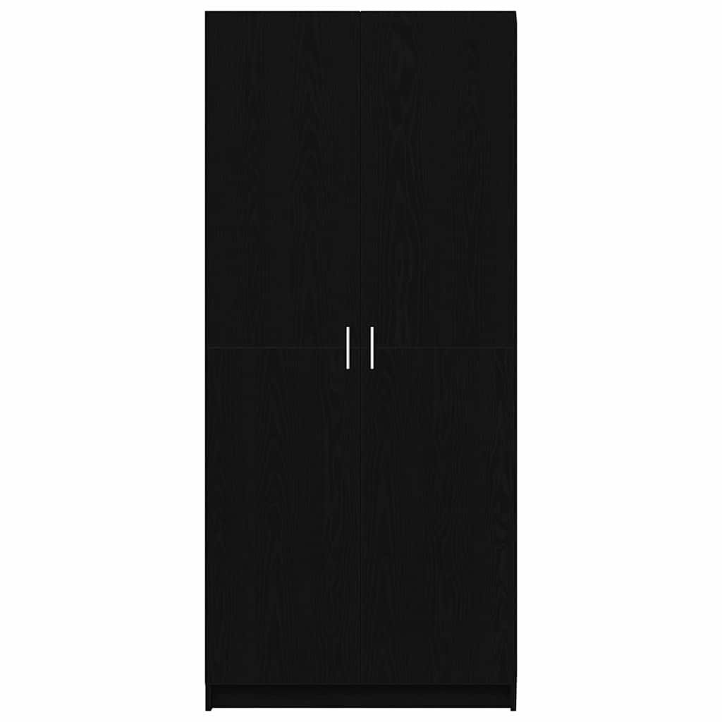 Dulap cu raft Stejar Negru 80 x 50,5 x 180 cm Lemn compozit