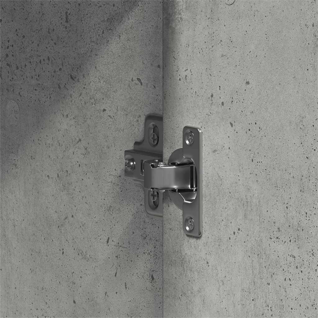 Dulap cu raft Gri din beton 55 x 25 x 189 cm Lemn compozit