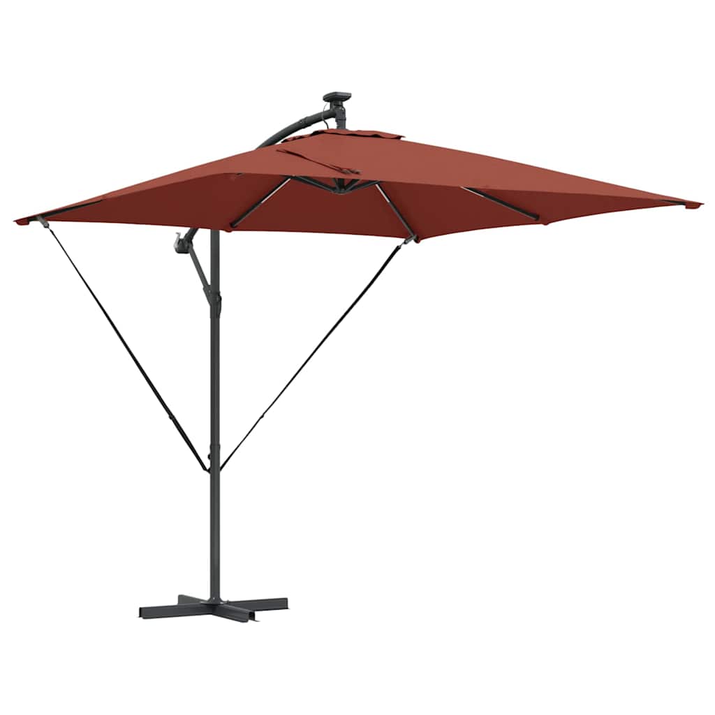 Parasol banana cu brațe Terracota 249 x 249 x 250 cm