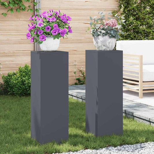 Suport pentru plante 2 pcs Antracit 24 x 24 x 75 cm Oțel