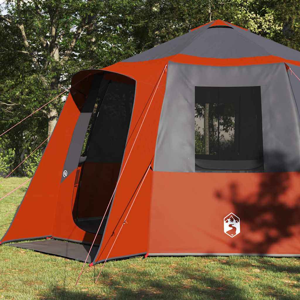 Tent Cabină cu acoperiș Gri și Portocalie 405 x 405 x 273 cm