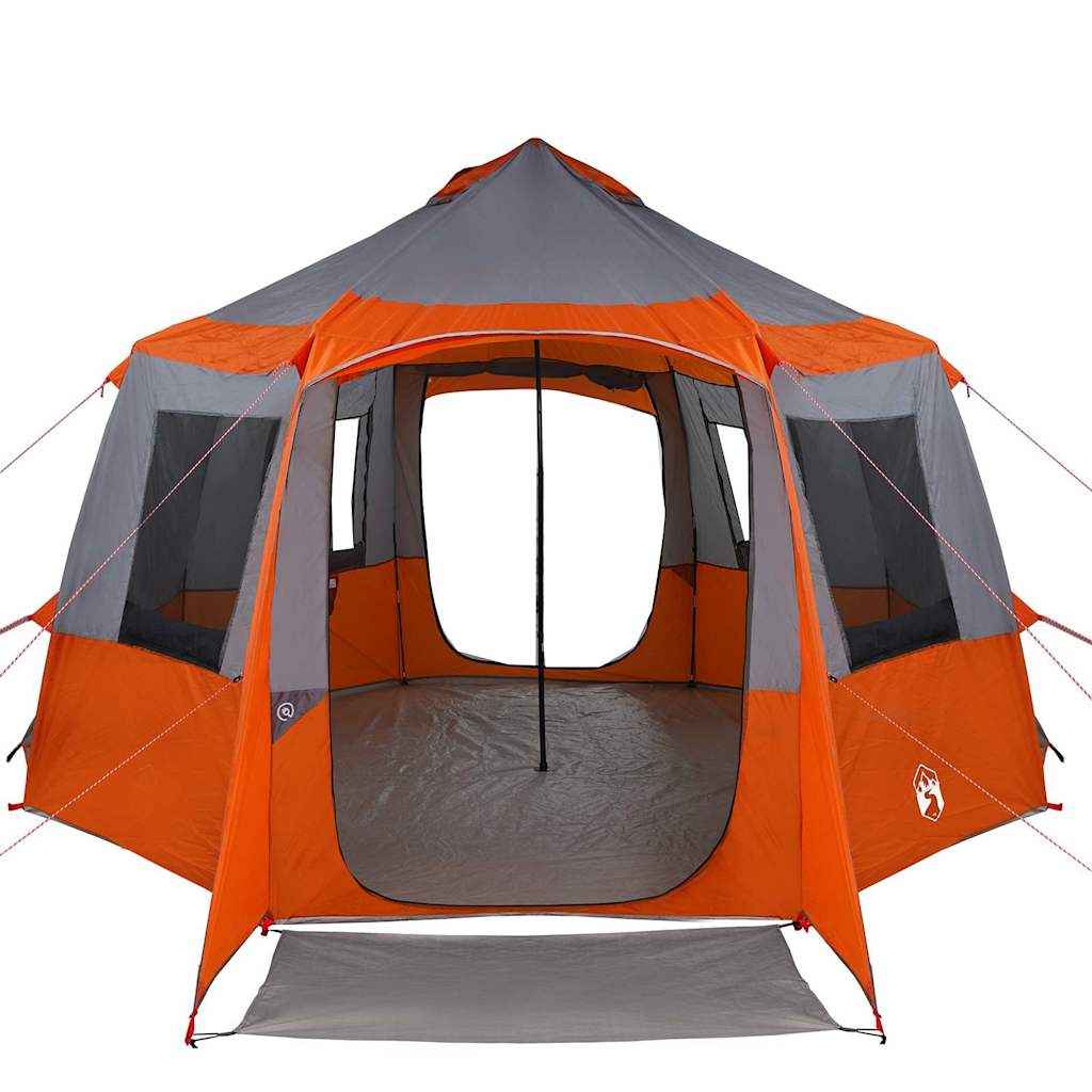 Tent Cabină cu acoperiș Gri și Portocalie 405 x 405 x 273 cm