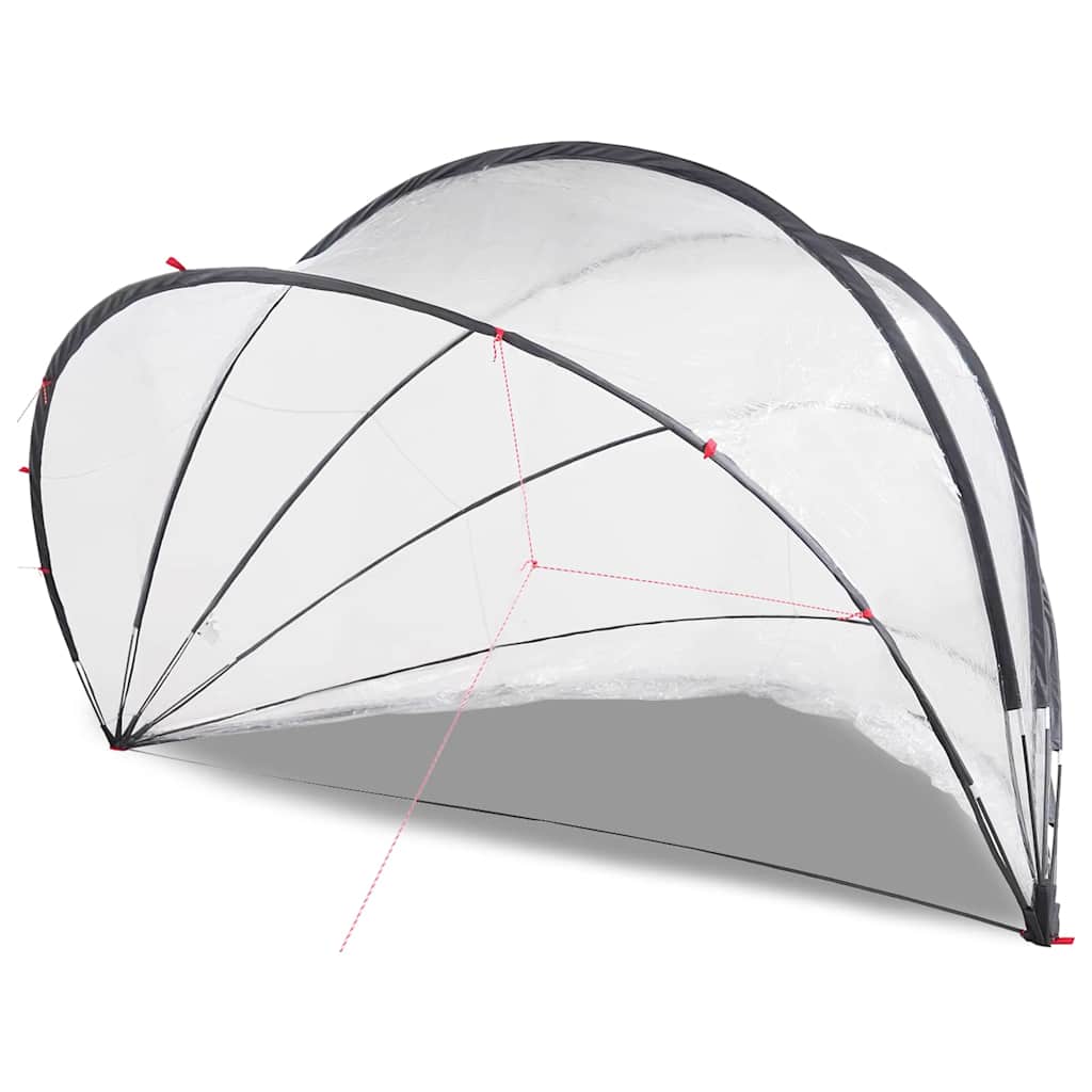 Dom pentru piscină Manual Transparent 500 x 500 x 236 cm PVC