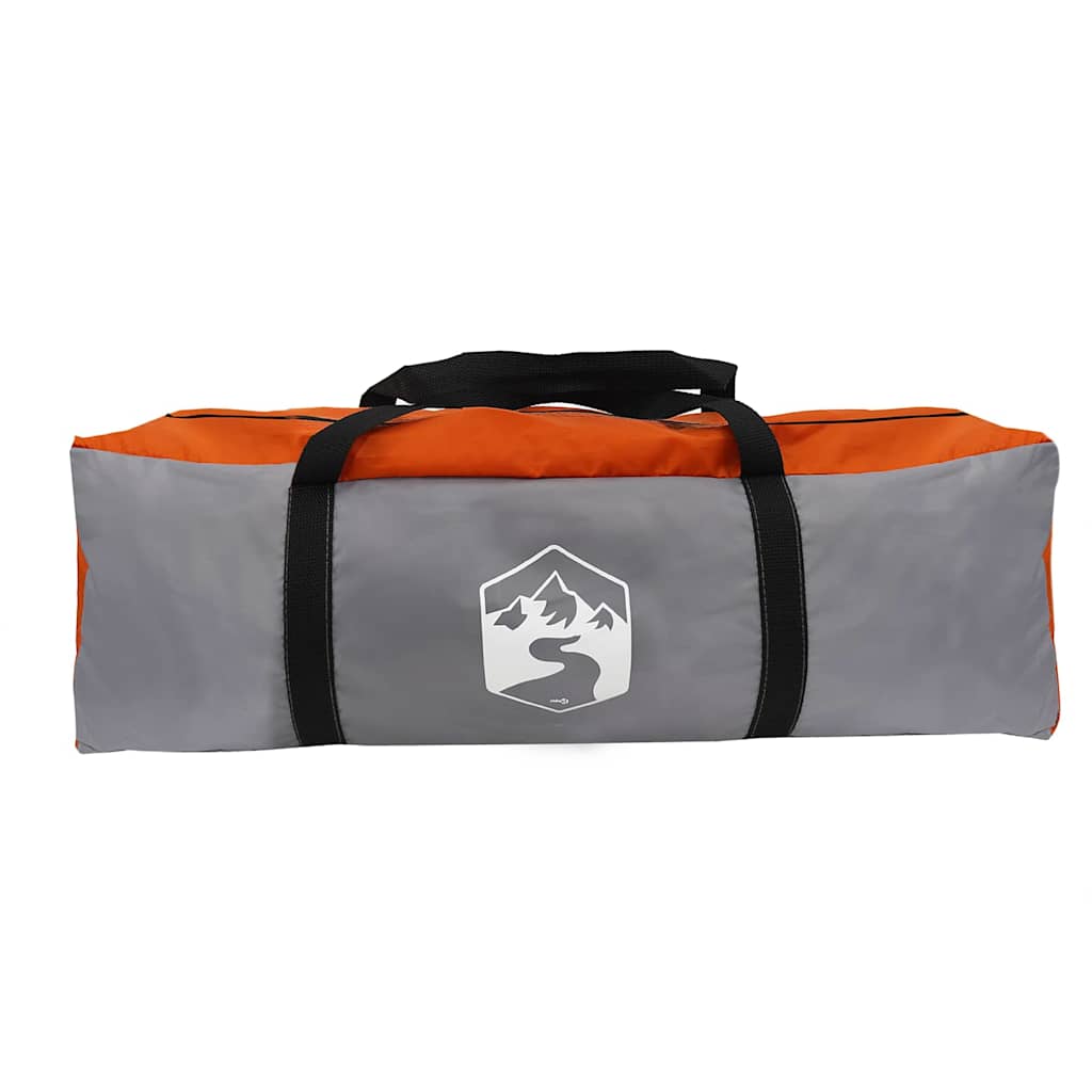 Cort Teepee pentru 5 Persoane cu acoperiș Gri și Portocalie