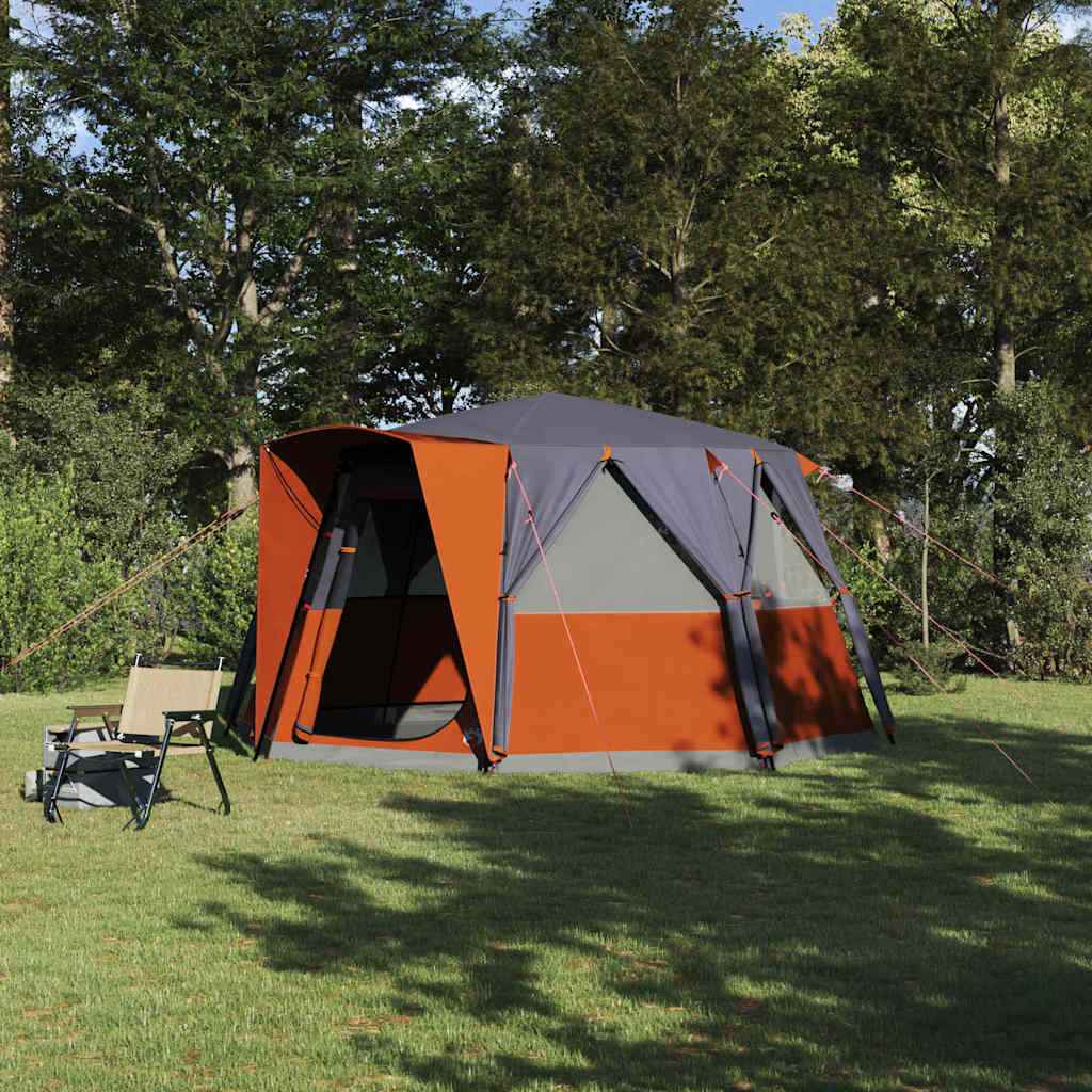 Tent Cabină cu acoperiș Gri și Portocalie 425 x 396 x 222 cm