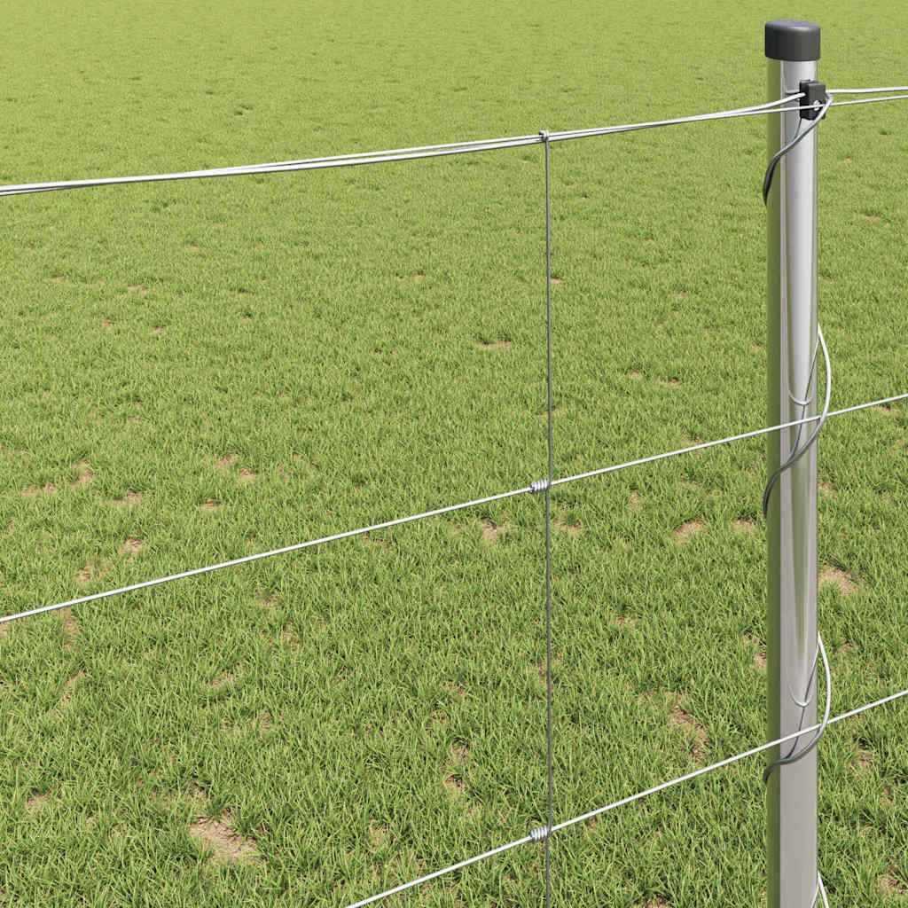 Gard pentru câmp Argintiu 50 x 1,2 m Oțel galvanizat