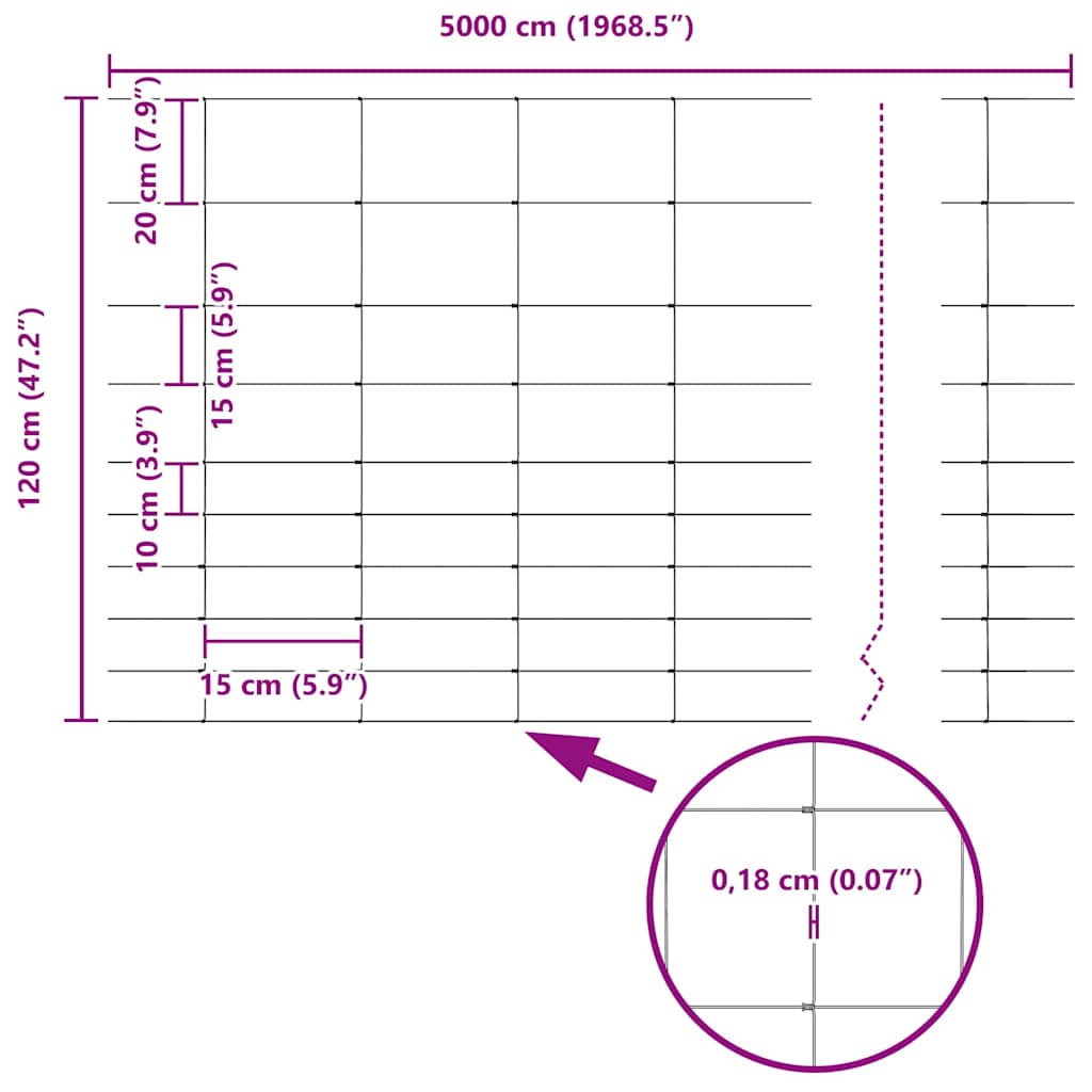 Gard pentru câmp Argintiu 50 x 1,2 m Oțel galvanizat