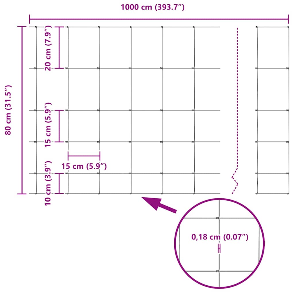Gard pentru câmp Argintiu 100 x 0,8 m Oțel galvanizat
