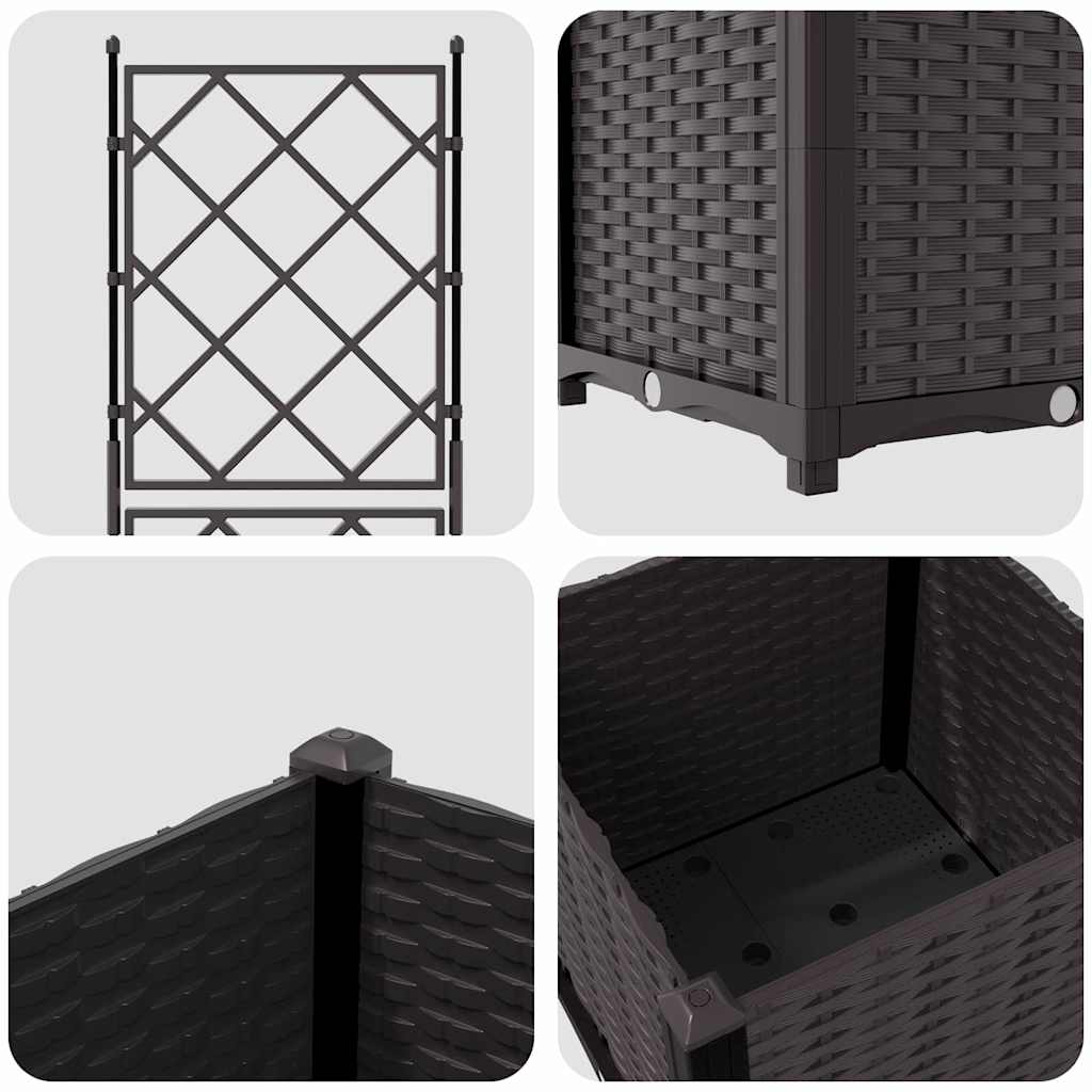 Vază pentru Grădină Maro 40 x 40 x 143 cm Plastic