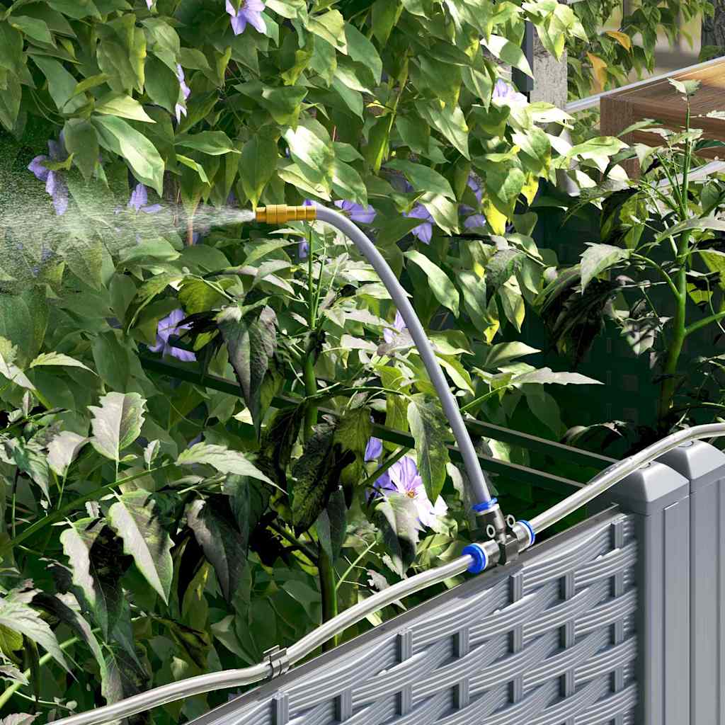 Vază pentru Grădină 2 pcs Gri Deschis Oțel