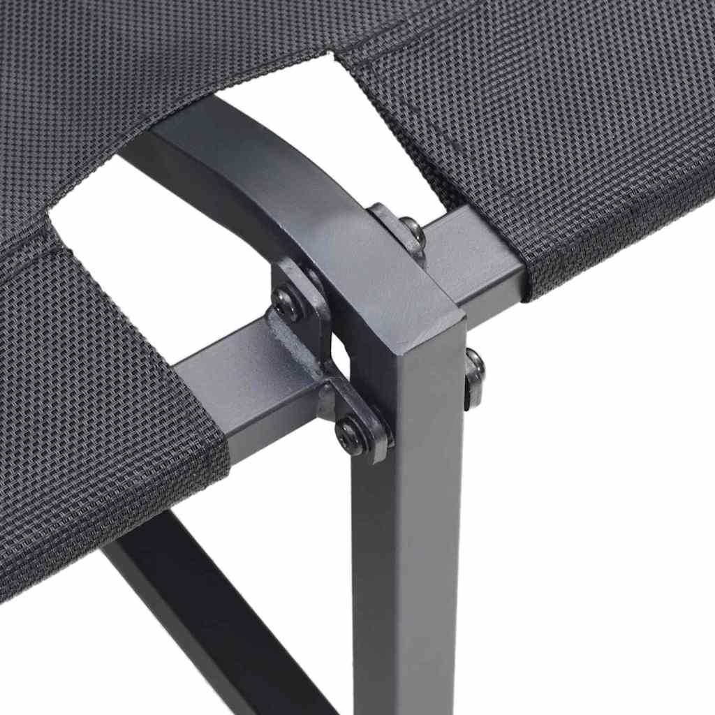 Canapea de grădină Gri deschis 200,5 x 70 x 85,5 cm Oțel