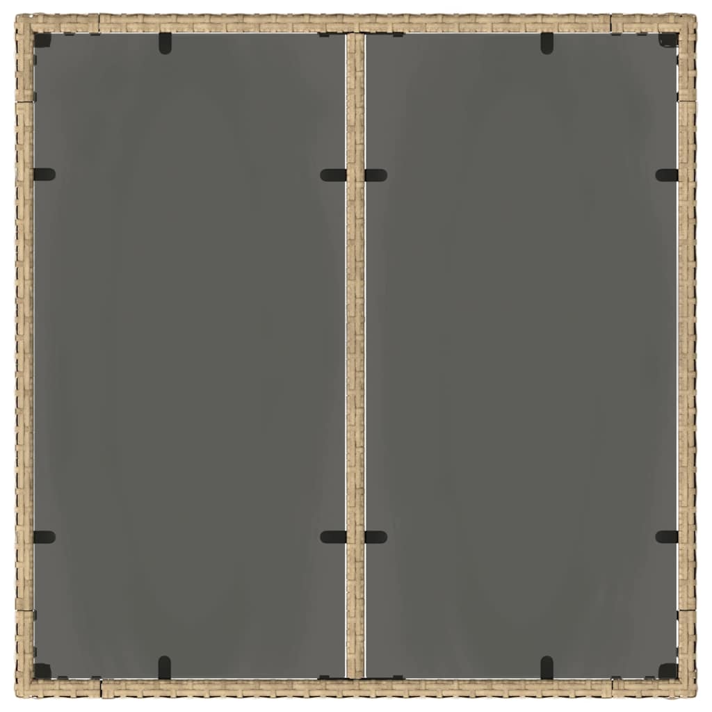 Set de masă pentru grădină 5 pcs Bej poliratan