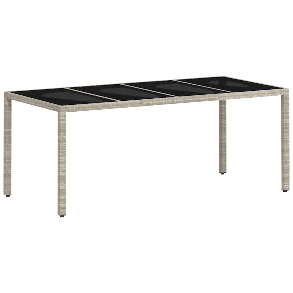 Set de masă pentru grădină 7 pcs Gri deschis poliratan