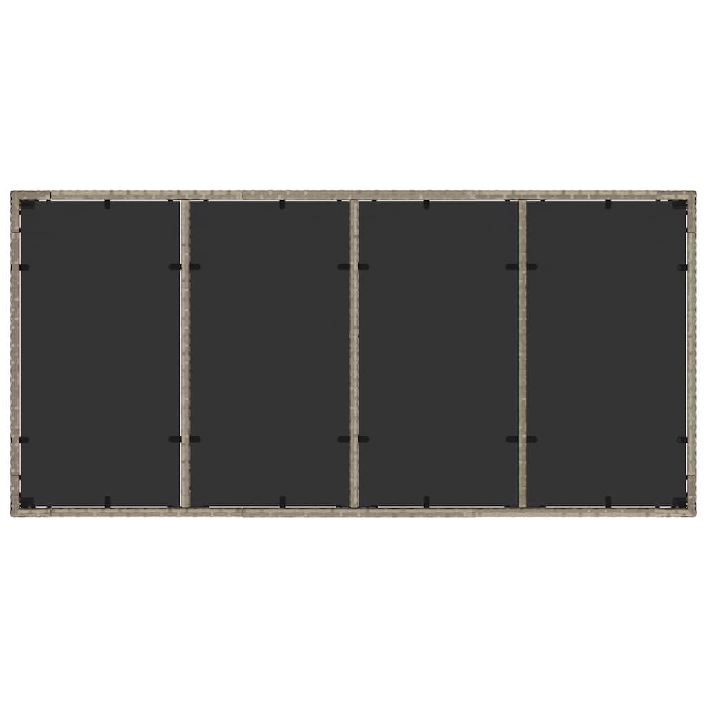 Set de masă pentru grădină 7 pcs Gri deschis poliratan