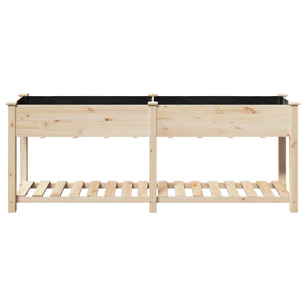 Vază pentru Grădină Bej 203 x 53 x 76,5 cm Lemn de Brad Solid