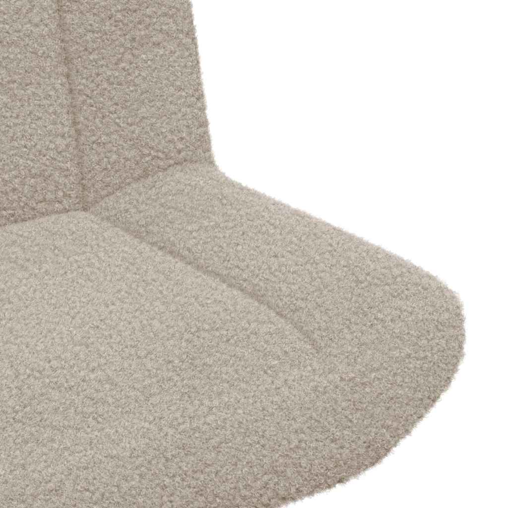 Scaun pivotant Gri deschis 63 x 75 x 76 cm Piele de Oaie