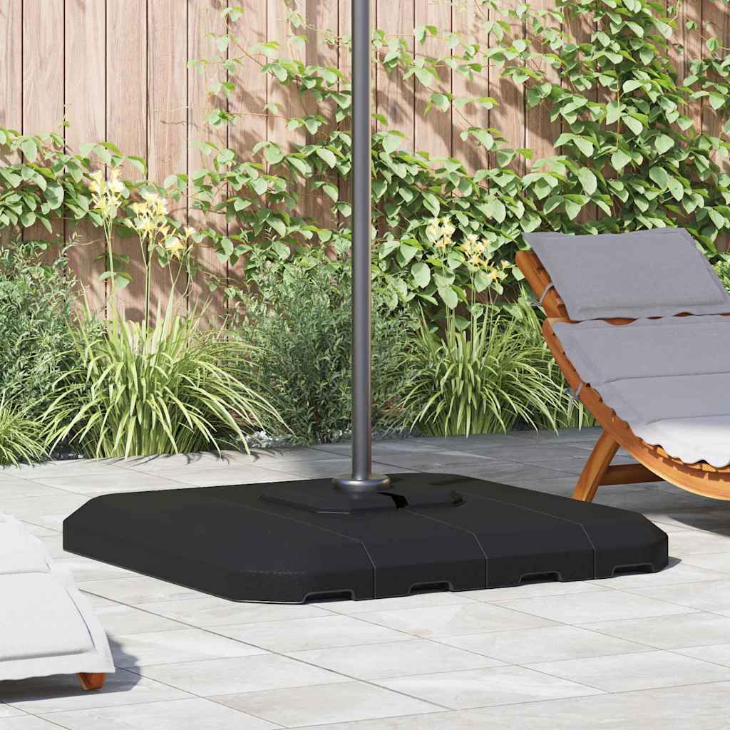 Set bază pentru parasol cantilever 4 pcs Negru 98 x 98 x 13 cm - Vendito
