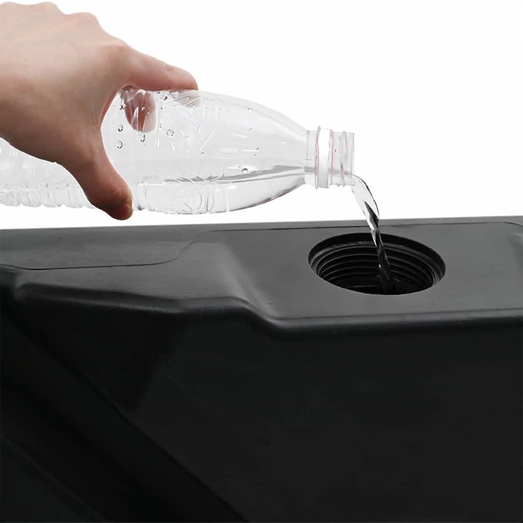 Set bază pentru parasol cantilever 4 pcs Negru 98 x 98 x 13 cm - Vendito