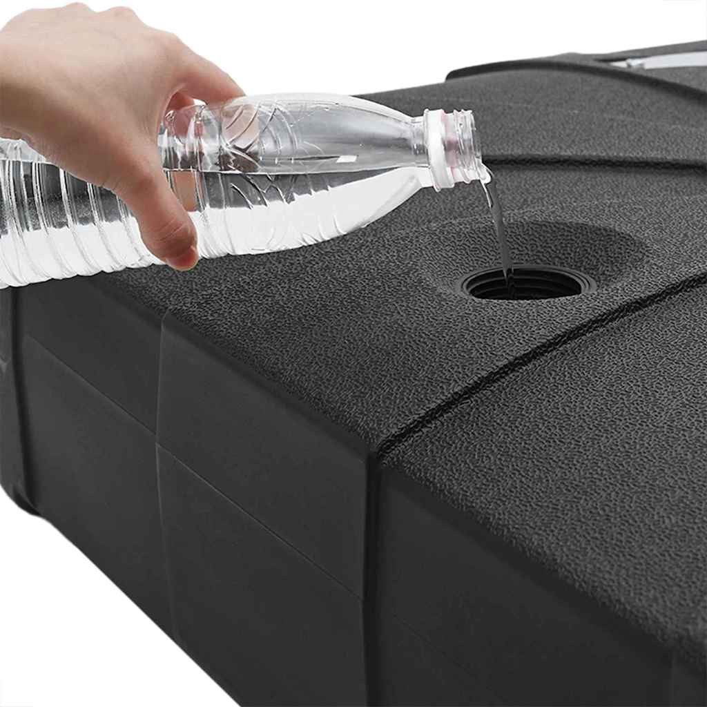 Set bază pentru parasol cantilever 2 pcs Negru 88 x 88 x 19 cm - Vendito