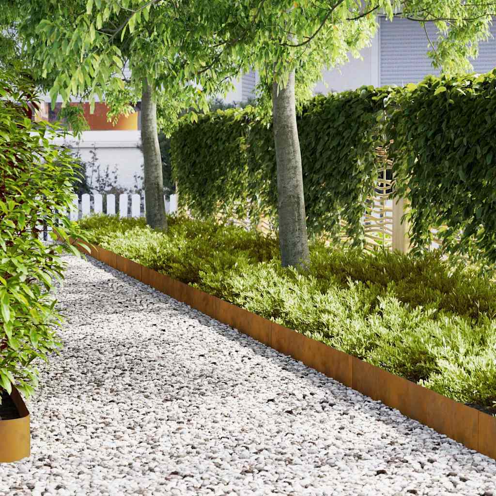 Margine pentru gazon 50 pcs Maro 100 x 0.05 x 20 cm