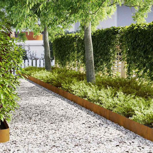 Margine pentru gazon 50 pcs Maro 100 x 0.05 x 20 cm