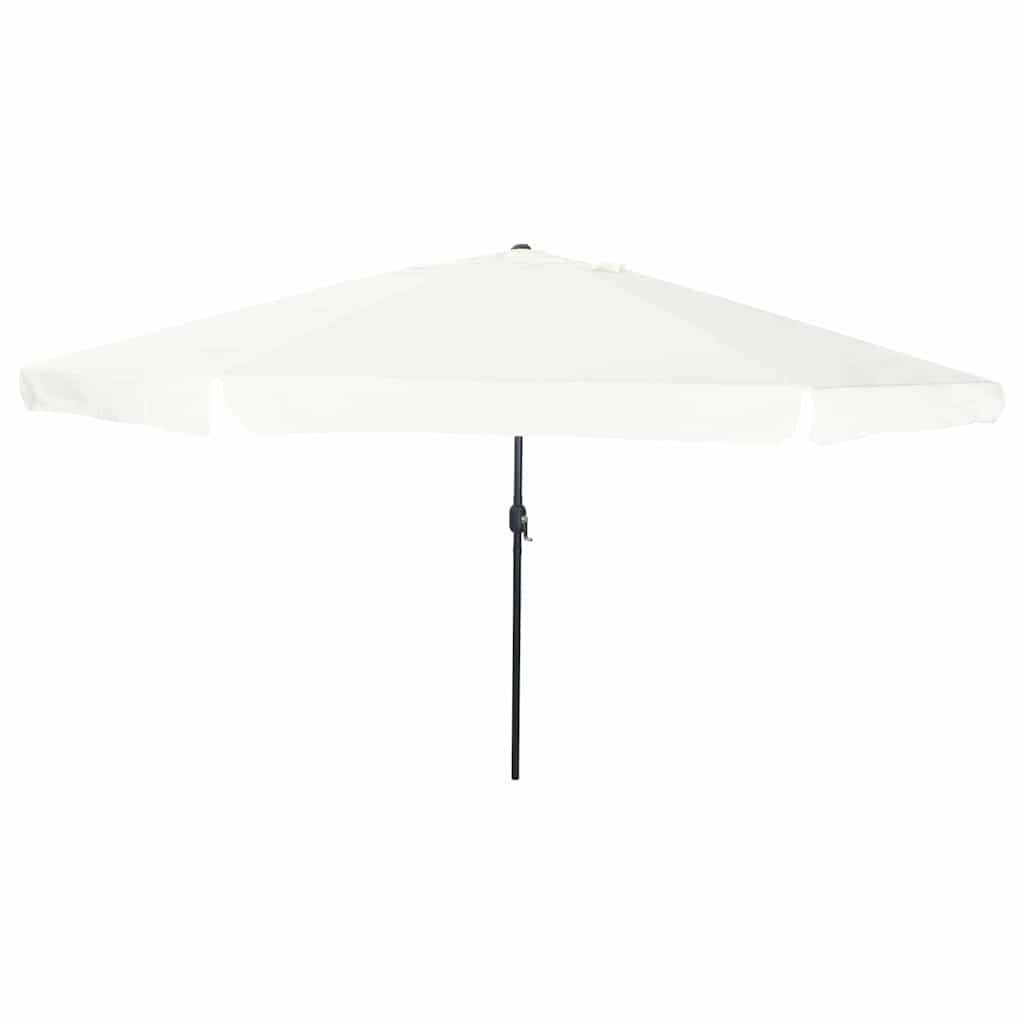 Parasol de Grădină Nisipiu 395 x 395 x 245 cm Poliester și oțel
