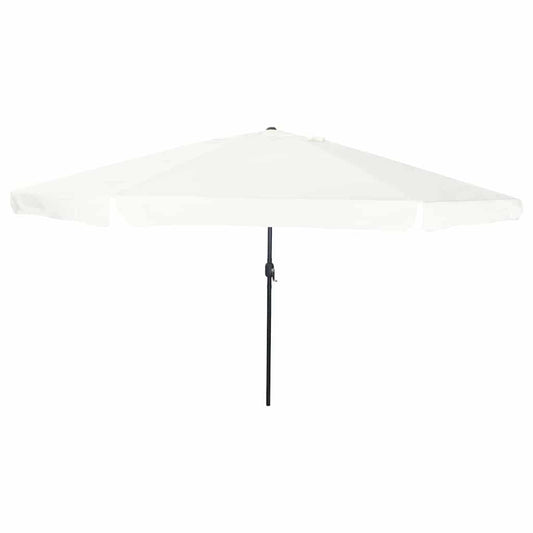 Parasol de Grădină Nisipiu 395 x 395 x 245 cm Poliester și oțel