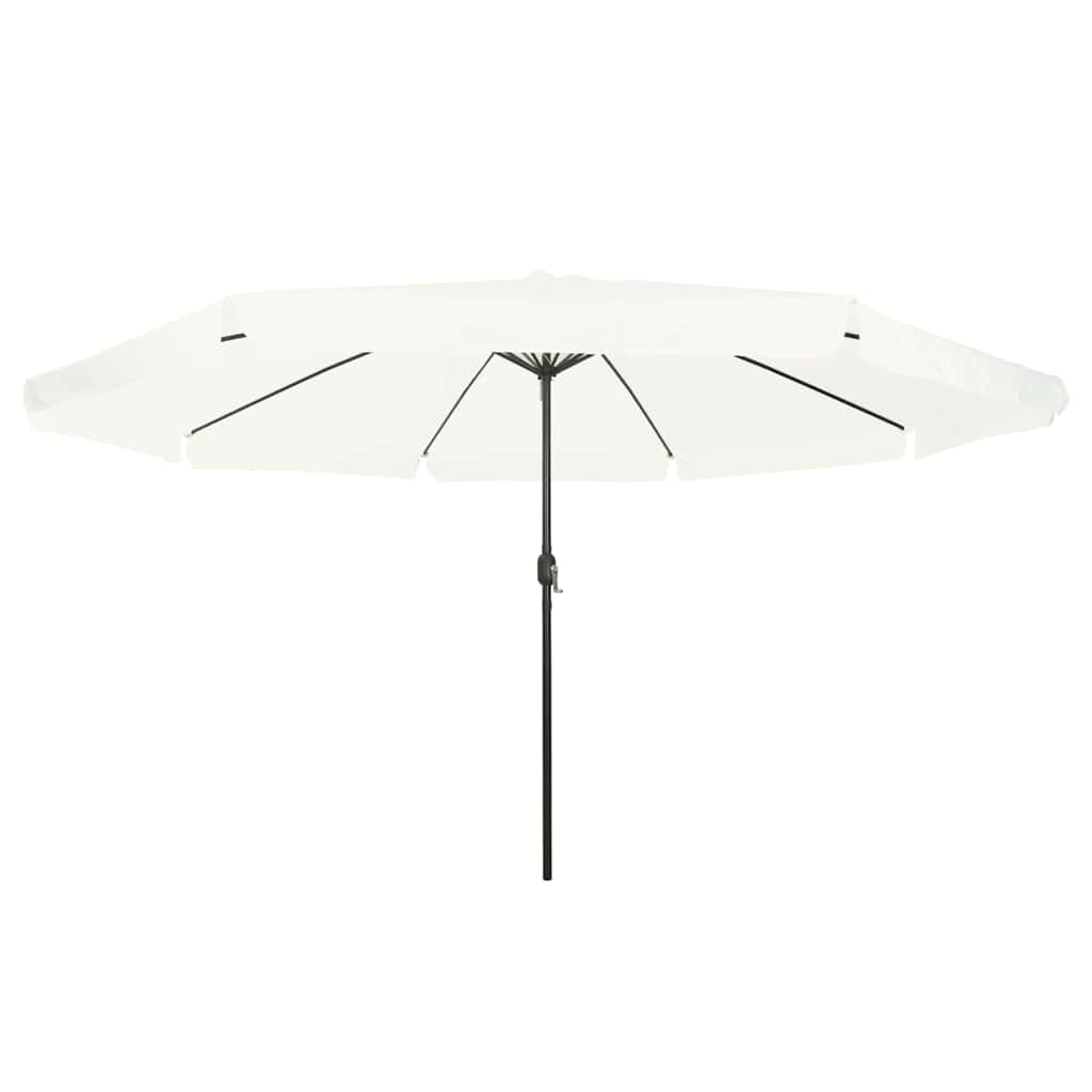 Parasol de Grădină Nisipiu 395 x 395 x 245 cm Poliester și oțel