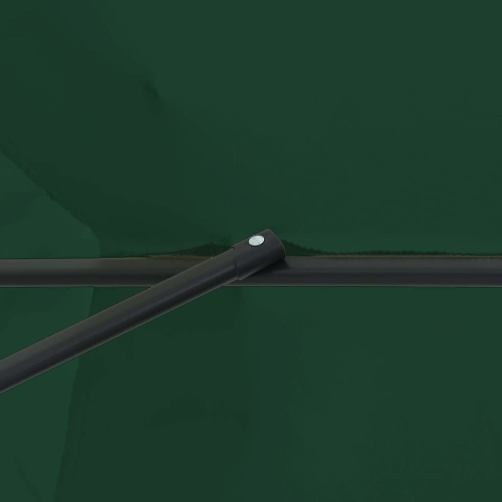 Parasol de Grădină Verde 395 x 395 x 245 cm Poliester și oțel