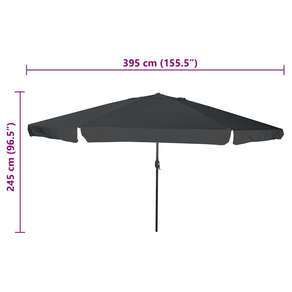 Parasol de Grădină Antracit 395 x 395 x 245 cm