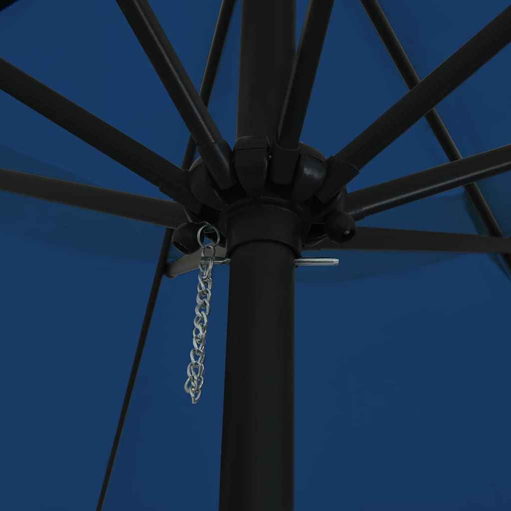 Parasol de Grădină Albastru și Negru 395 x 395 x 245 cm
