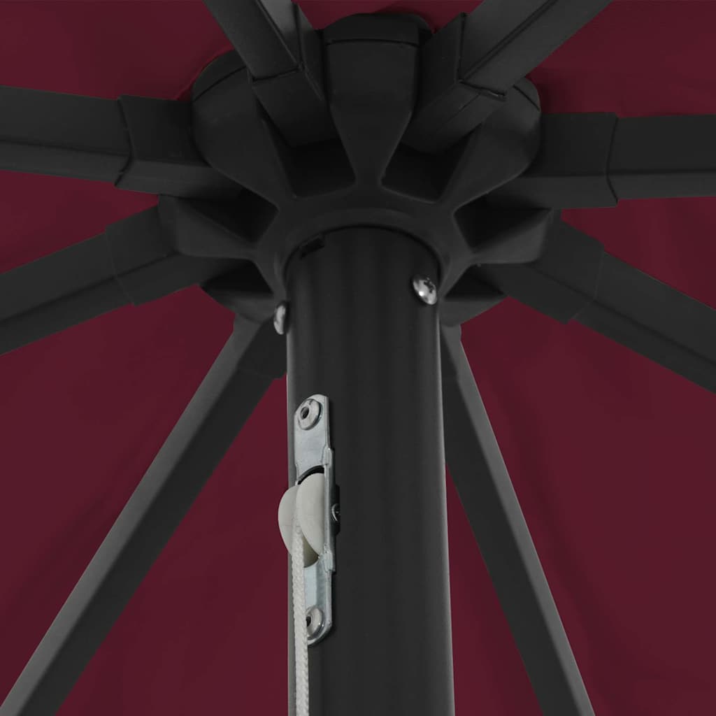 Parasol de Grădină Roșu Bordeaux 395 x 395 x 245 cm Poliester