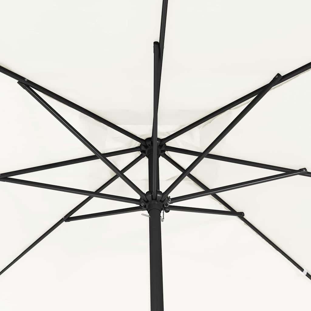 Parasol de Grădină Nisipiu 295 x 295 x 245 cm Poliester și oțel