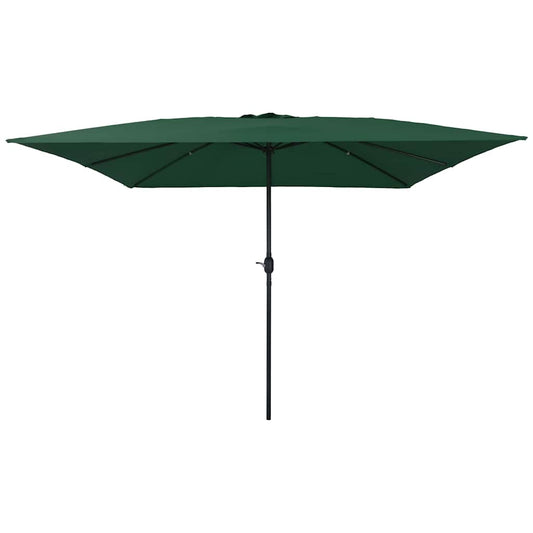 Parasol de Grădină Verde 295 x 295 x 245 cm Poliester și oțel
