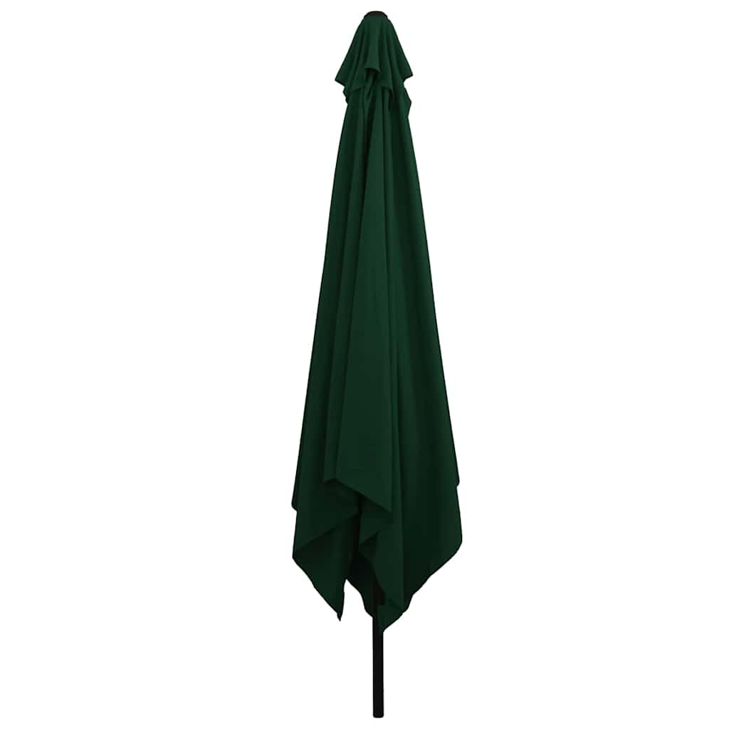 Parasol de Grădină Verde 295 x 295 x 245 cm Poliester și oțel
