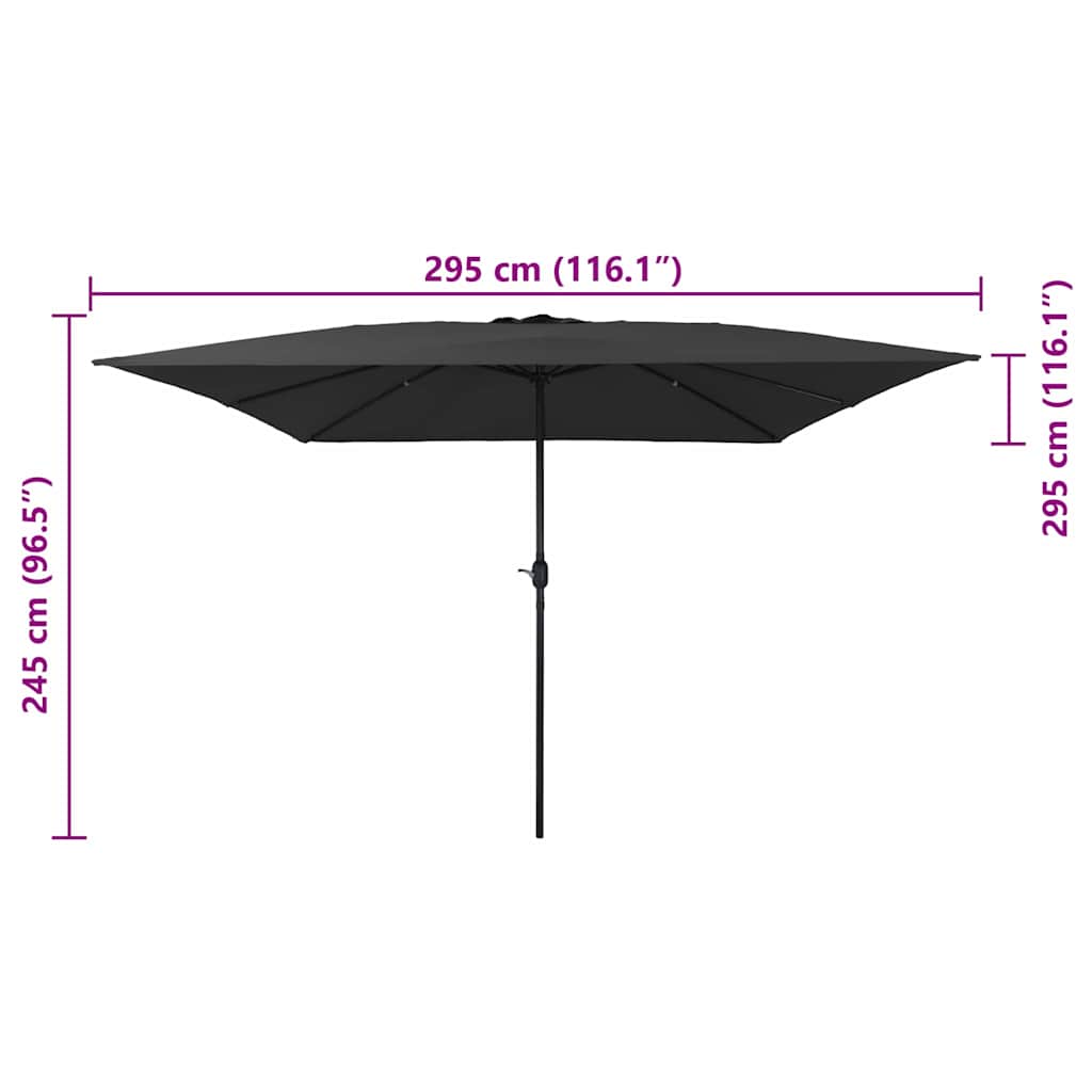 Parasol de Grădină Antracit 295 x 295 x 245 cm