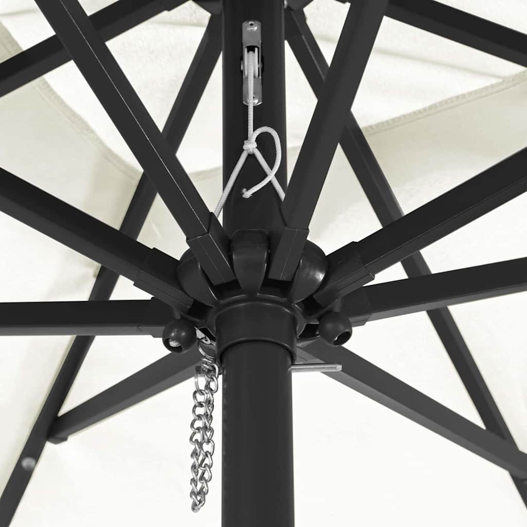 Parasol de Grădină Nisipiu 295 x 295 x 245 cm Poliester și oțel