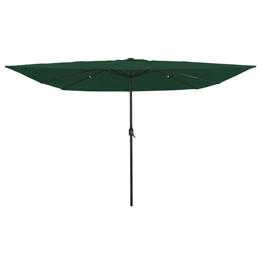 Parasol de Grădină Verde 295 x 295 x 245 cm Poliester și oțel