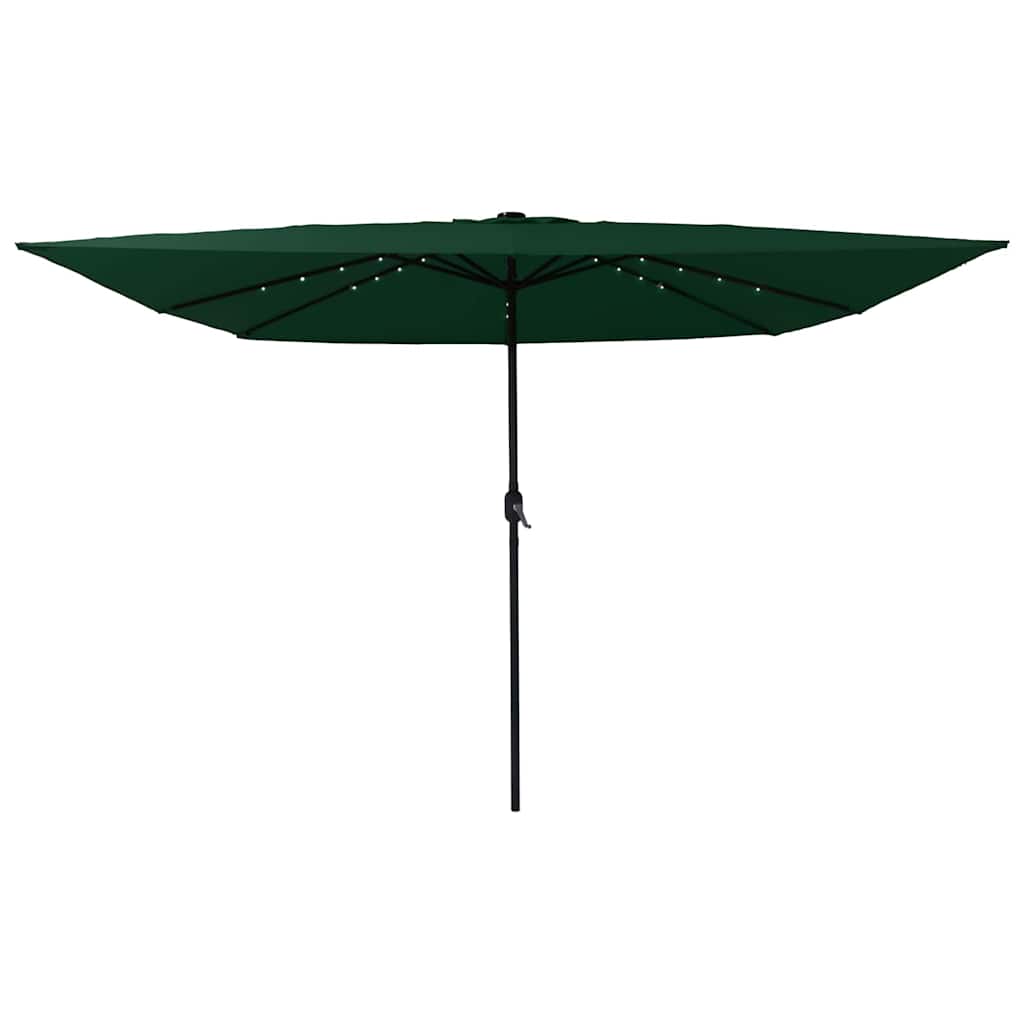Parasol de Grădină Verde 295 x 295 x 245 cm Poliester și oțel
