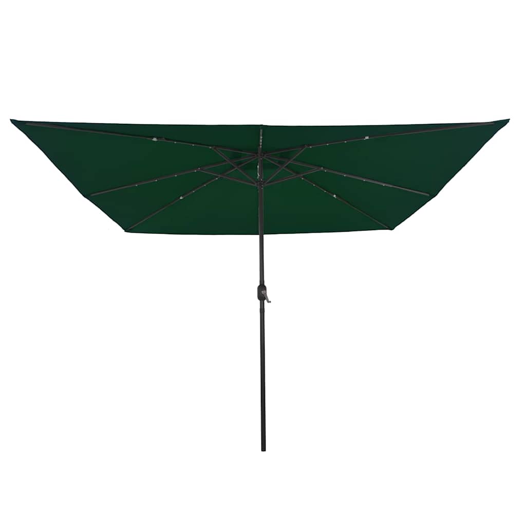 Parasol de Grădină Verde 295 x 295 x 245 cm Poliester și oțel