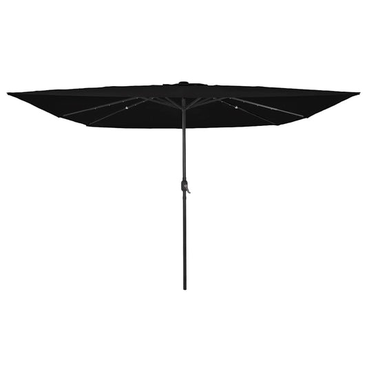 Parasol de Grădină Negru 295 x 295 x 245 cm Poliester și oțel
