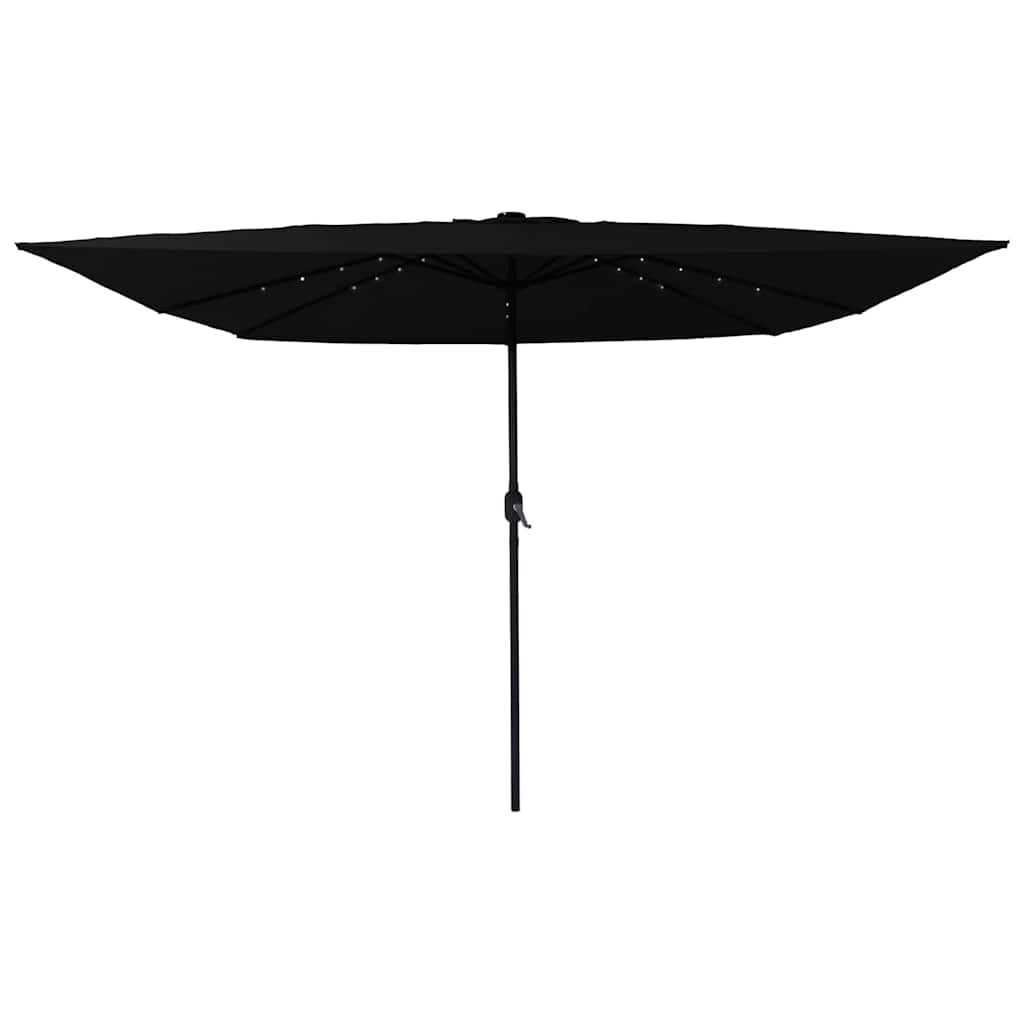 Parasol de Grădină Negru 295 x 295 x 245 cm Poliester și oțel