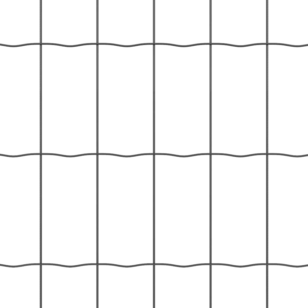 Gard Euro Gri 1,6 x 10 m Fier acoperit cu PVC