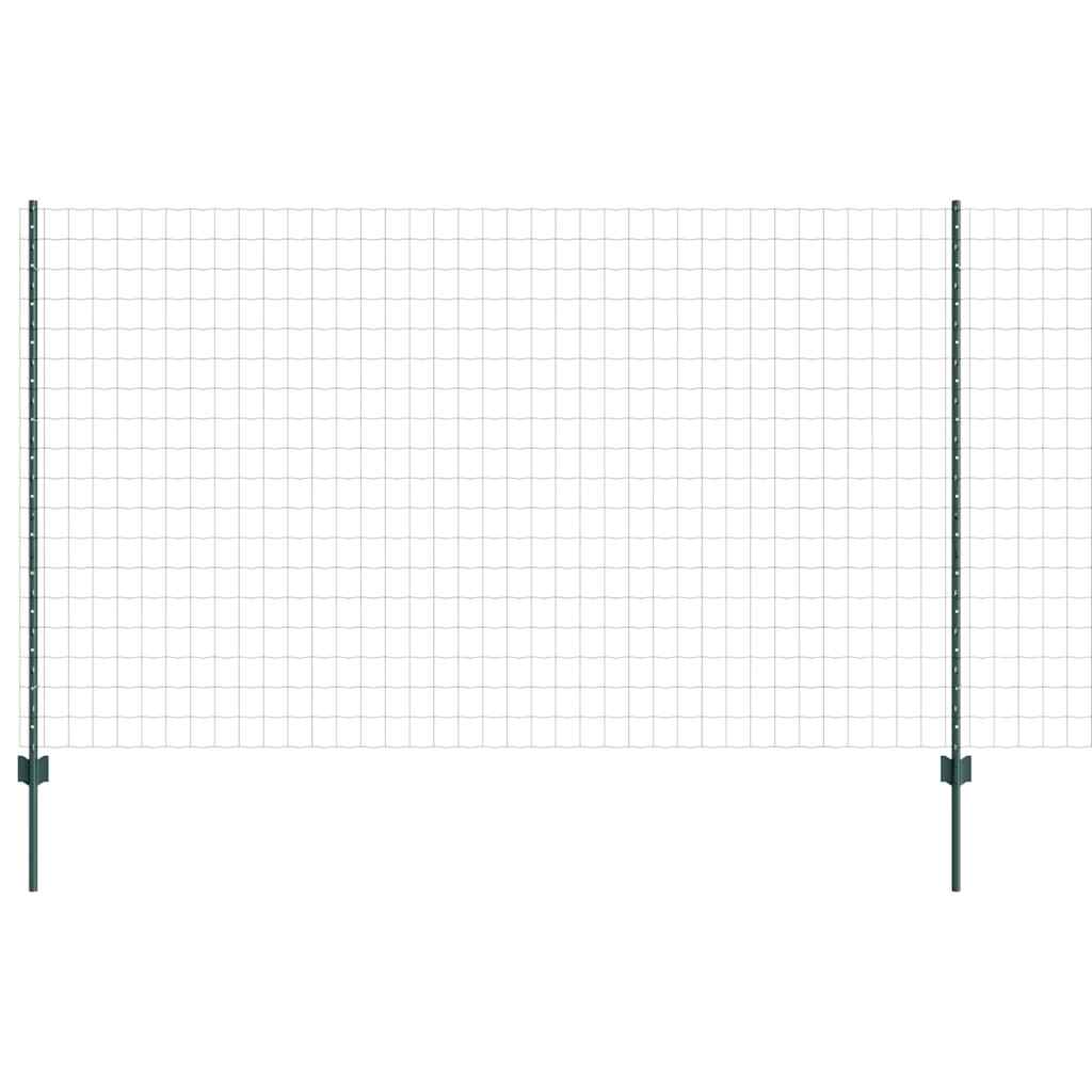 Gard cu Stâlp Verde 1,4 x 10 m Oțel și PVC