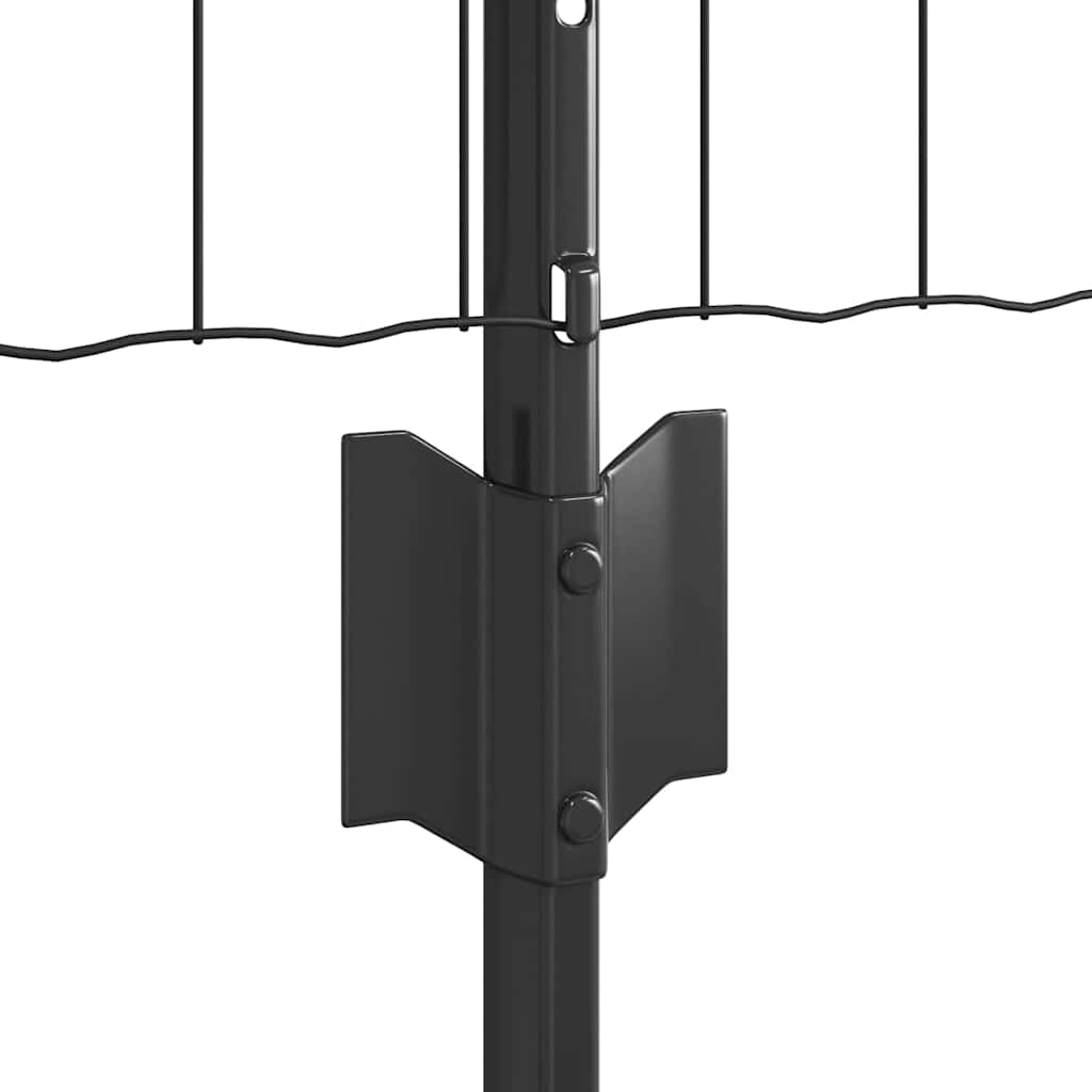 Gard cu Stâlp Gri 0,8 x 25 m Oțel și PVC