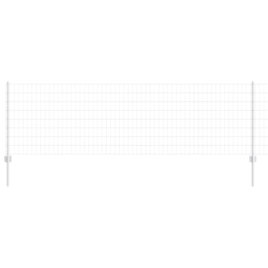 Gard cu Stâlp Argintiu 0,8 x 10 m Oțel